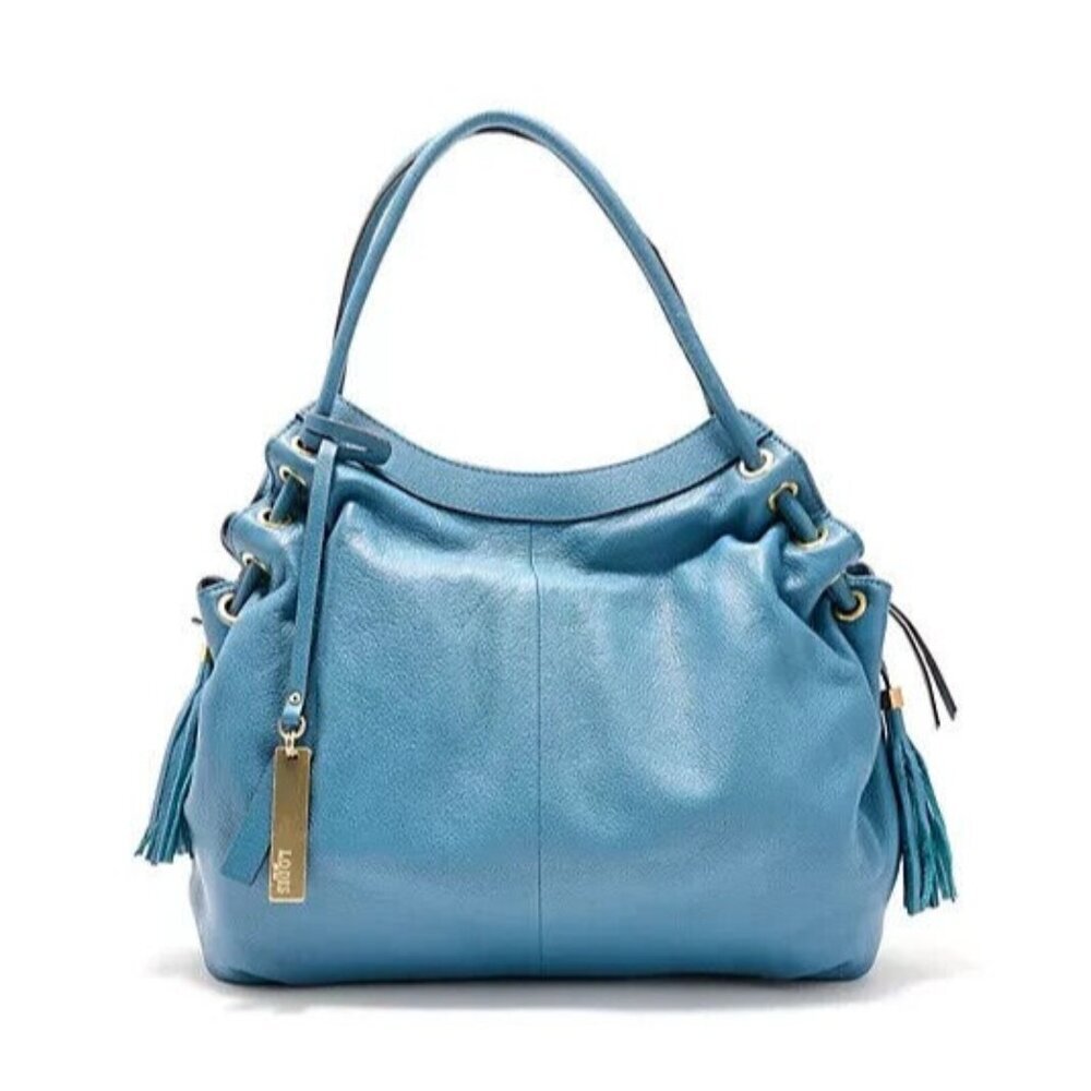Lodis Leather Side Cinch Zaria Hobo Bag Wedgewood A644470
